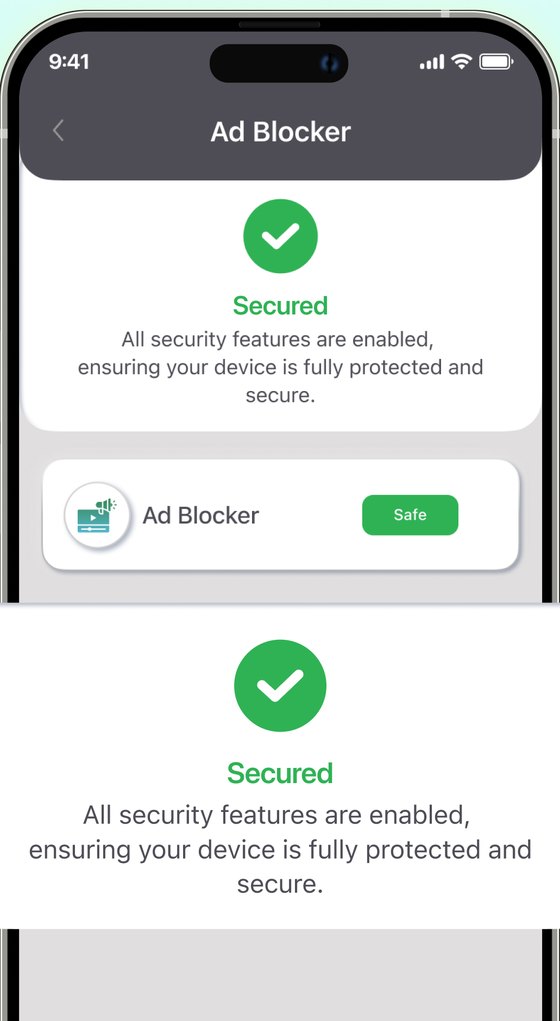 Ad blocker screen showing it is enabled